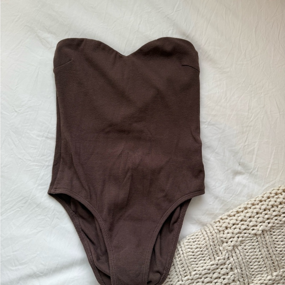 Princess Polly Brown Strapless Bodysuit